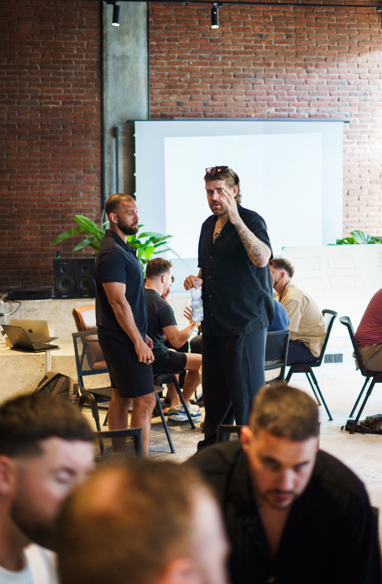 Founder between sessions